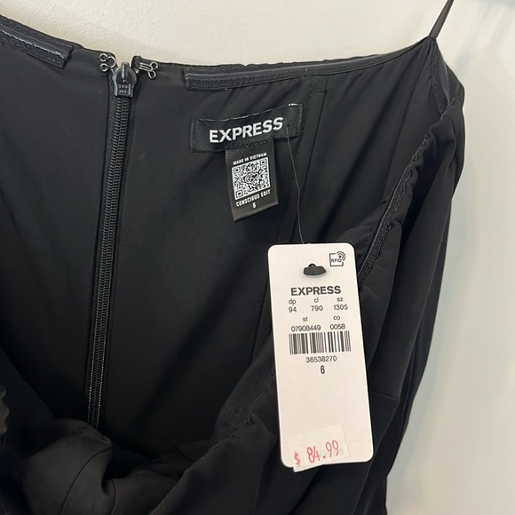 NWT Express Black Strapless Wide Leg Jumpsuit One Piece with tags - Picture 4 of 8